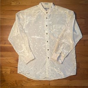 Mens Large Pontelli Uomo Collarless Dress Shirt